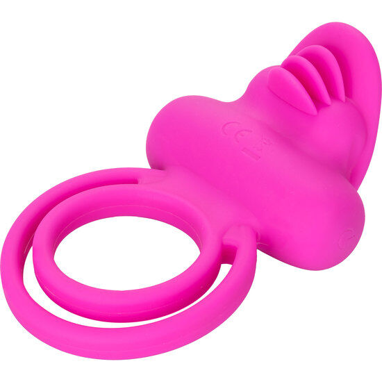CALEXOTICS Dual Clit Flicker – Vibrierender Penisring mit Flatter-Teaser