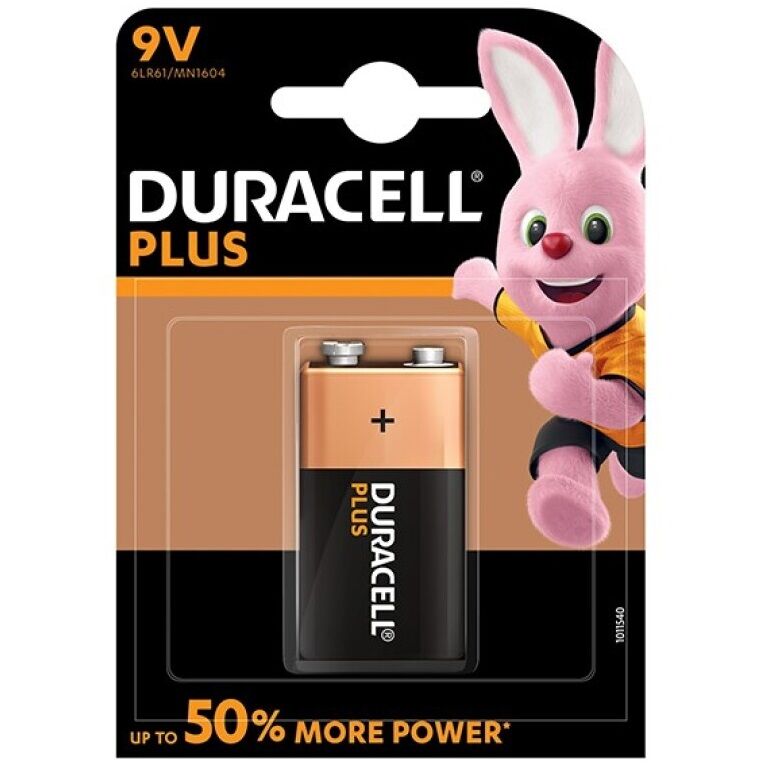 DURACELL – Plus Power pile 9V LR61, 1 pièce