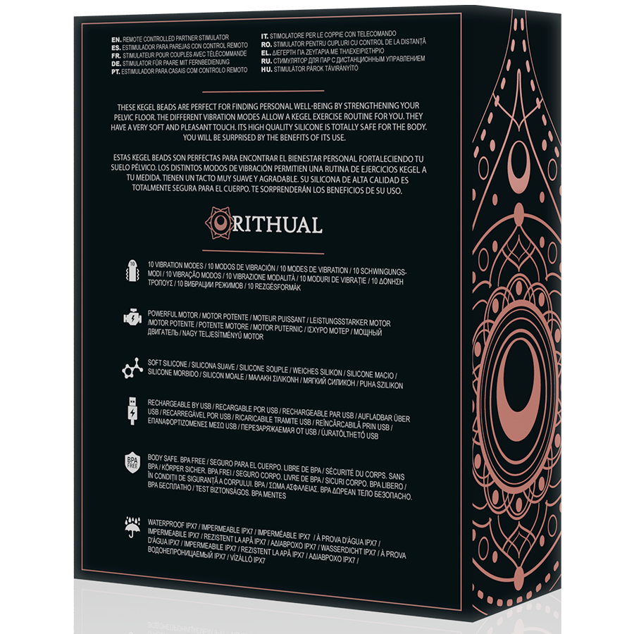 RITHUAL – BALLES DE KEGEL VIBRANTES RECHARGEABLES NISHA NOIRES