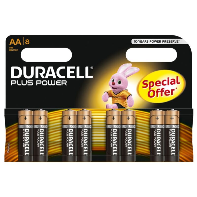 DURACELL – Plus Power pile AA LR6, 8 pièces