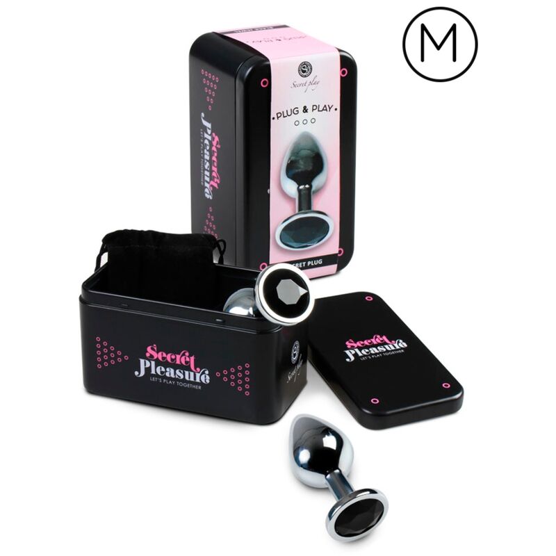 SECRETPLAY Analplug – Aluminium, Schwarz, Grösse M