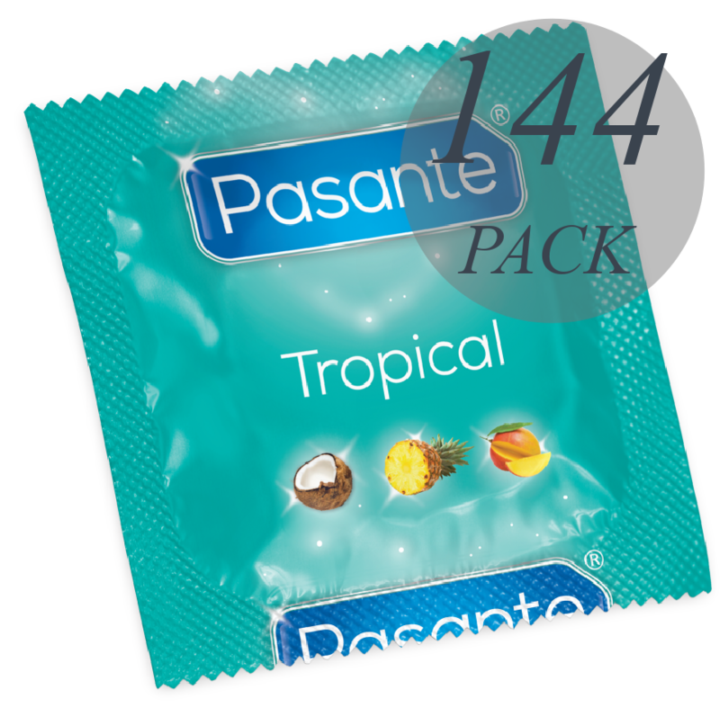 PASANTE Tropical – aromatisierte Kondome, 144 Stück