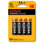 Kodak – Xtralife Alkaline AA-Batterien, 4er-Blister