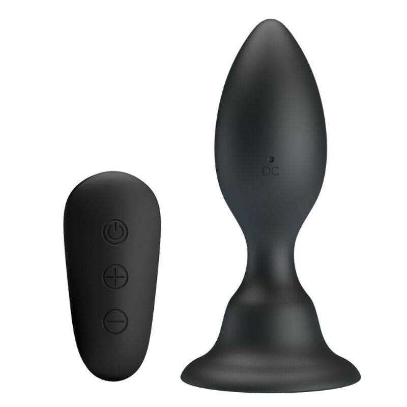 MR PLAY – Anal plug with Vibration black remote control