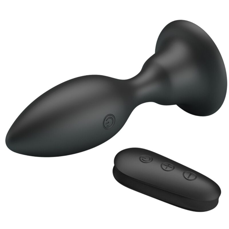 MR PLAY – Anal plug with Vibration black remote control
