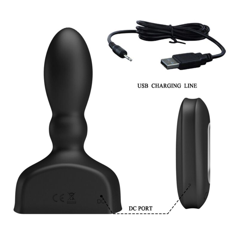 MR PLAY – Telecomando plug anale gonfiabile nero
