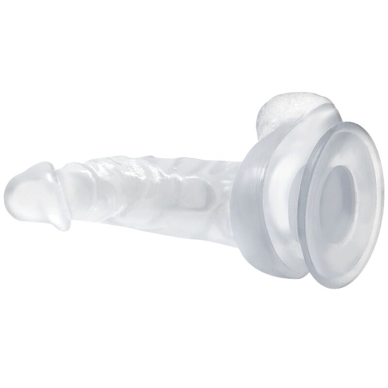 BAILE – Realistischer Dildo mit Saugnapf und Hoden, 16.7 cm, transparent