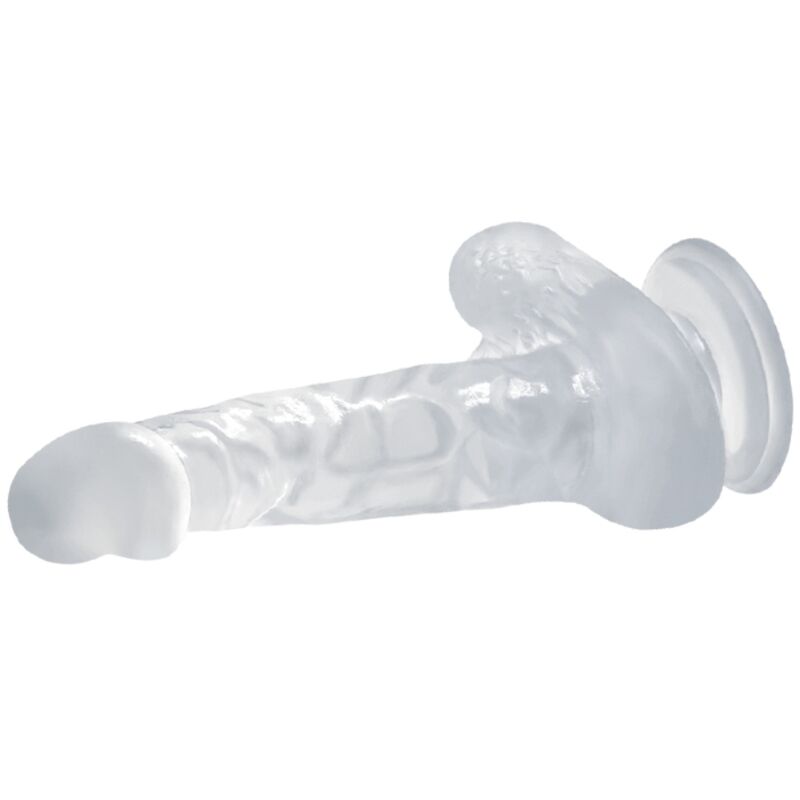 BAILE – Realistischer Dildo mit Saugnapf und Hoden, 16.7 cm, transparent