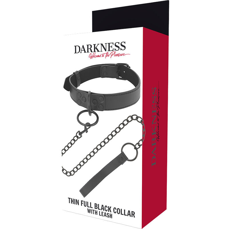 DARKNESS – Black necklace with chain