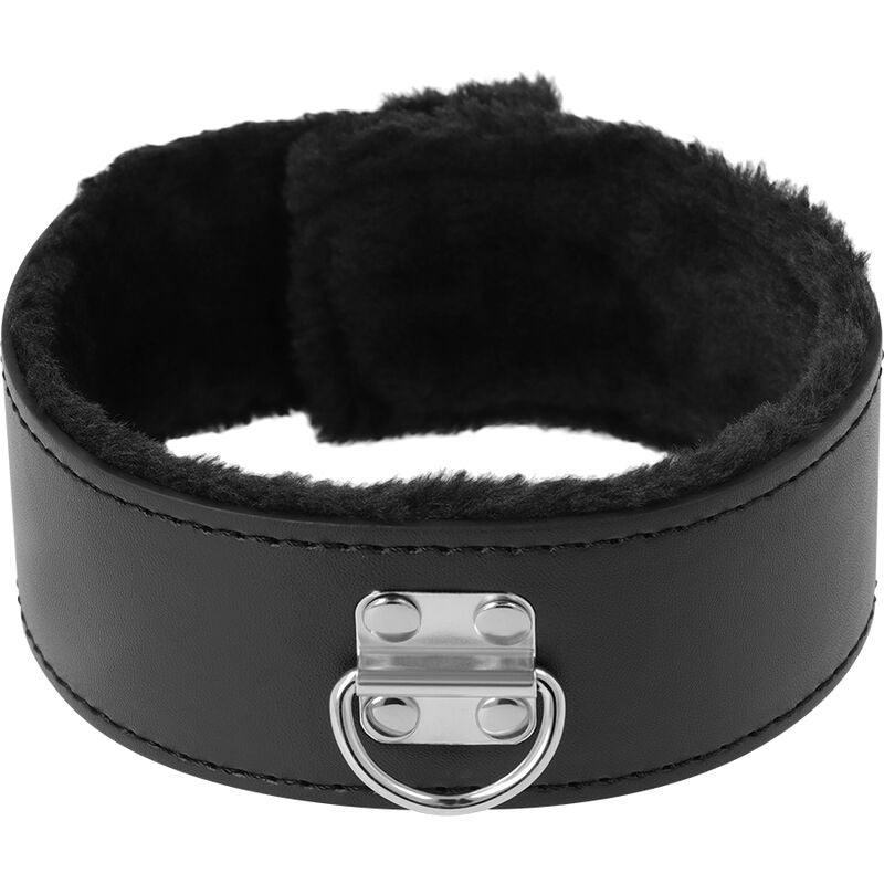 DARKNESS BONDAGE – Gefüttertes Halsband mit Titankette