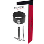 DARKNESS BONDAGE – Gefüttertes Halsband mit Titankette
