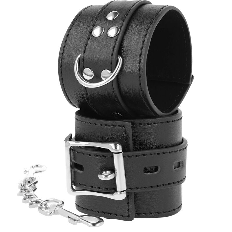 DARKNESS BONDAGE – Handschellen aus schwarzem Kunstleder