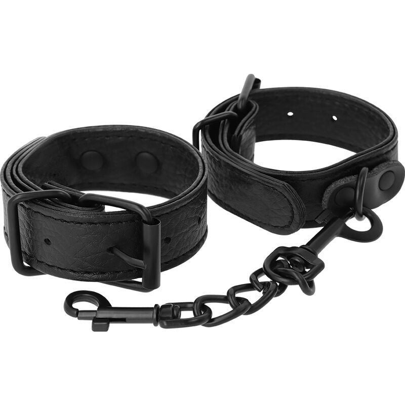 DARKNESS – MENOTTES TEXTURÉES LARGES ET MINCE