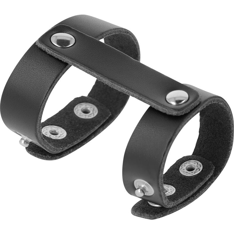 DARKNESS – LEATHER ADJUSTABLE PENIS AND TESTICLE RING