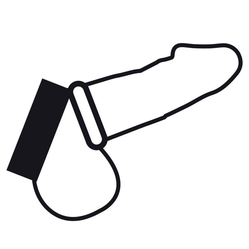 DARKNESS BONDAGE – Metallring für Penis und Hoden, Schwarz