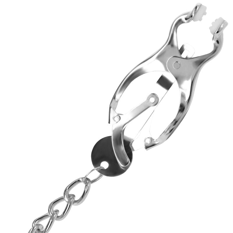 DARKNESS BONDAGE – Nippelklemmen aus Metall mit Kette
