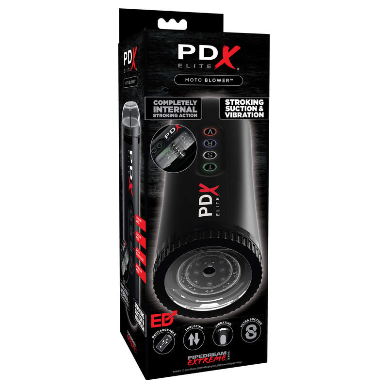 PDX Elite Moto Blower – Automatischer Masturbator mit Saug- und Vibrationsfunktion