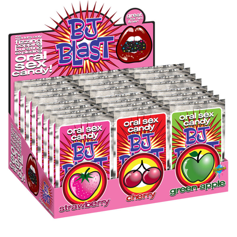 Pipedream – BJ Blast Erdbeere / Kirsche und grüner Apfel, Display 36 Stück