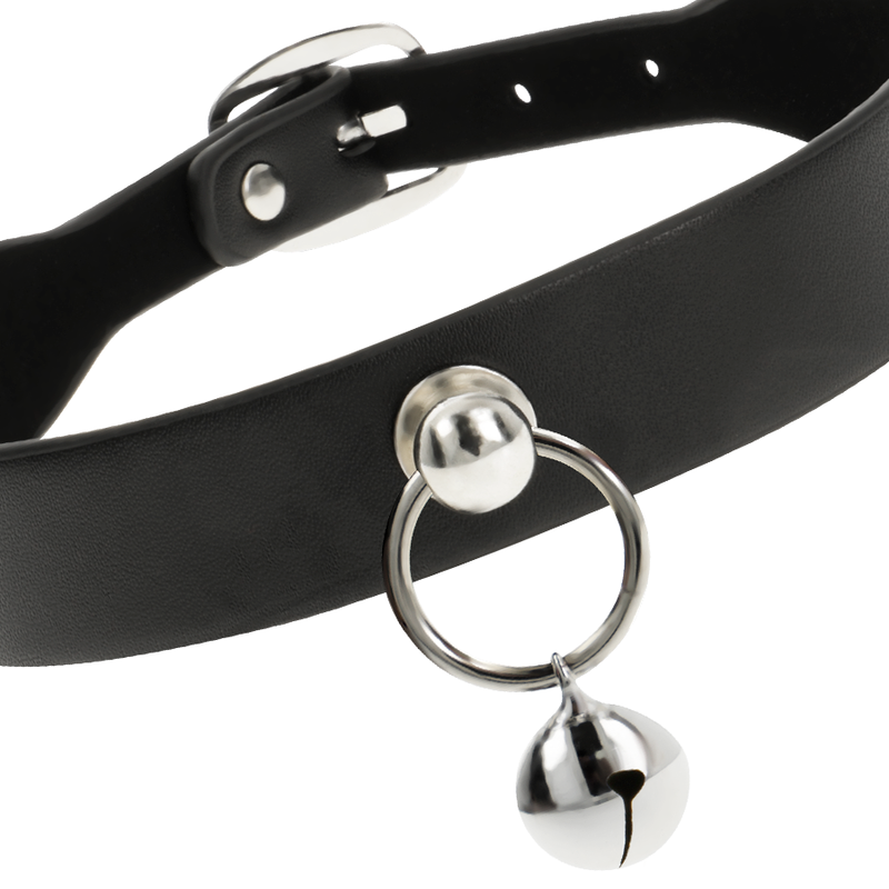 COQUETTE CHIC DESIRE – Vegan leather necklace woman accessory rattle/hoop
