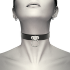 COQUETTE CHIC DESIRE – Fetisch-Halsband aus veganem Leder, 43 cm