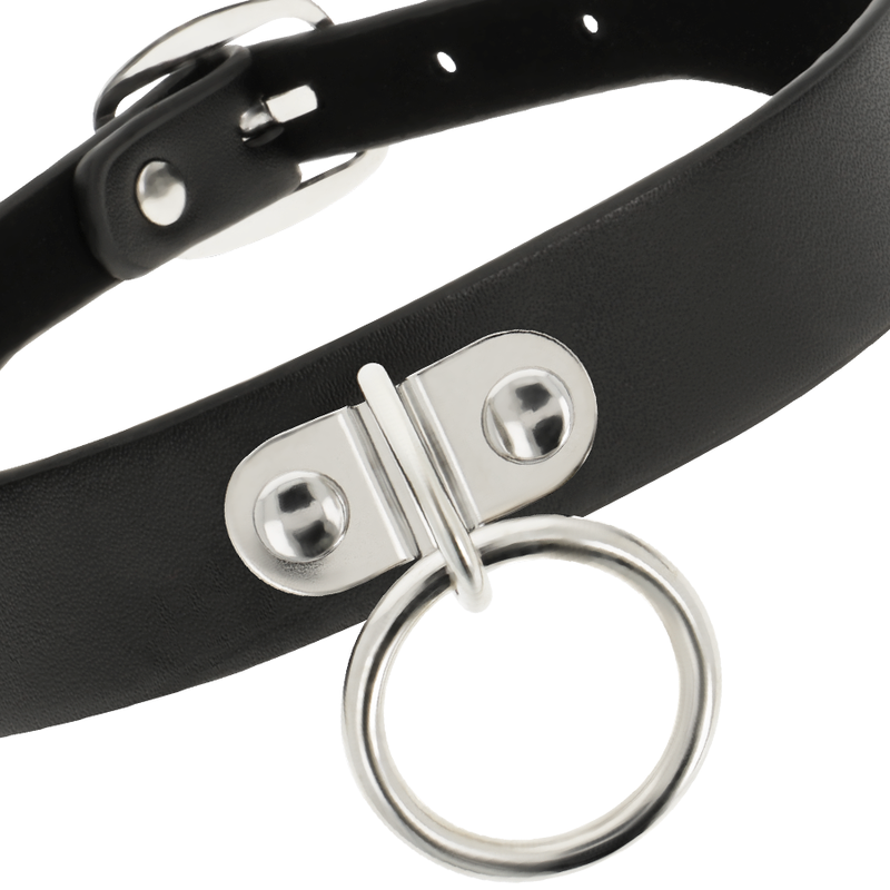 COQUETTE CHIC DESIRE – Fetisch-Halsband aus veganem Leder, 43 cm