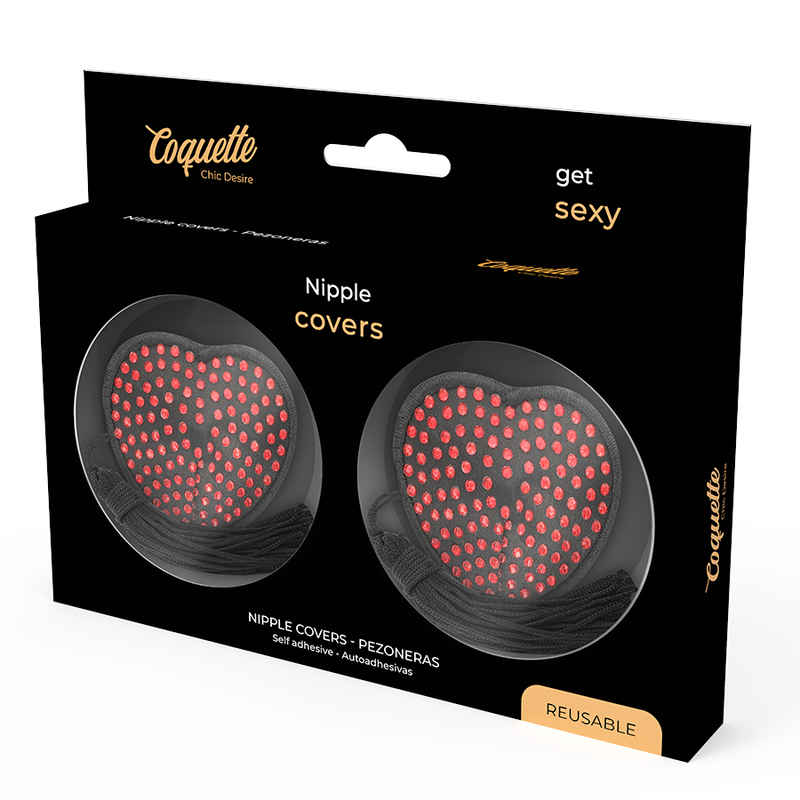 COQUETTE CHIC DESIRE – Nippelabdeckungen, Rot/Schwarz