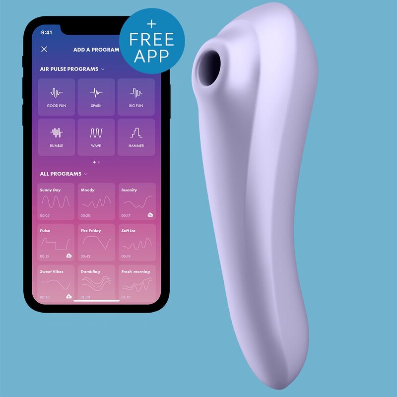 SATISFYER – DUAL PLEASURE AIR PULSE VIBRATOR MAUVE