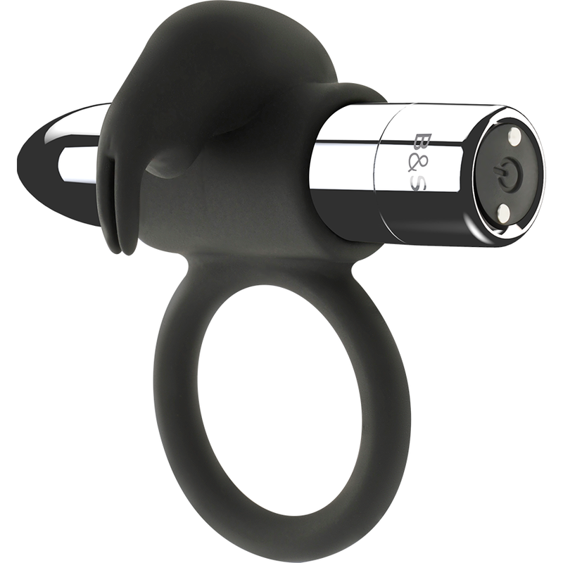 BLACK&SILVER Burton – Wiederaufladbarer Ring mit 10 Vibrationsmodi