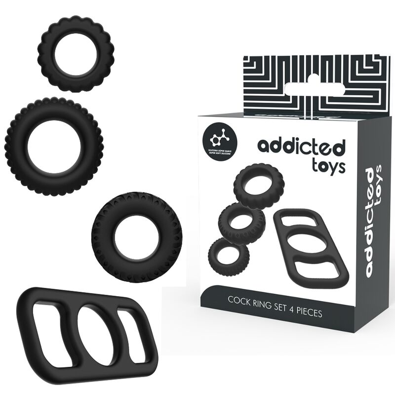 ADDICTED TOYS – Cockring-Set, 4 Stück