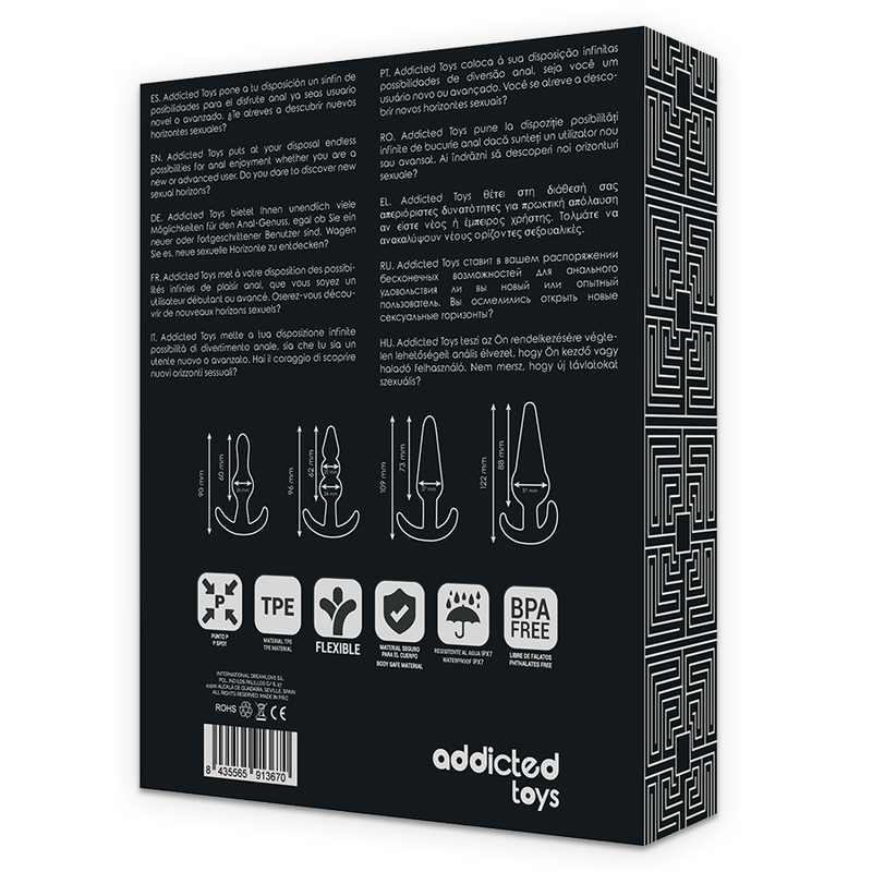 ADDICTED TOYS – ENSEMBLE 4 BOUCHONS ANAL
