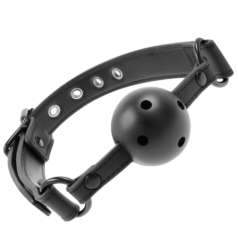 FETISH SUBMISSIVE Atmungsaktiver Knebel – aus veganem Leder