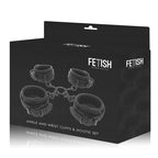 FETISH SUBMISSIVE – Set di manette per mani e caviglie con fodera in noprene