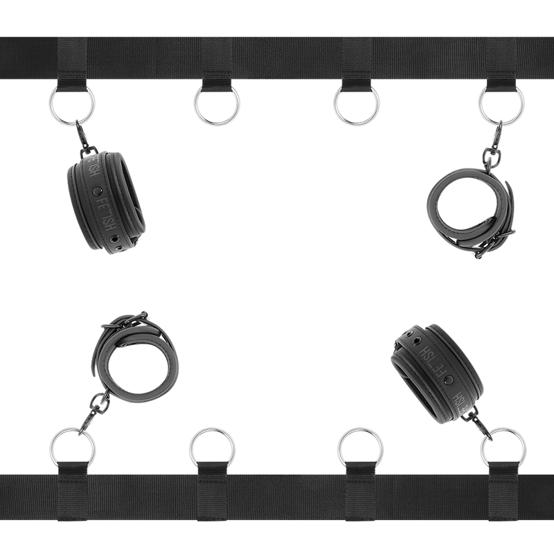 FETISH SUBMISSIVE – Set di cravatte da letto con fodera in noprene