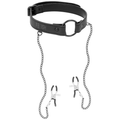 FETISH SUBMISSIVE – Gag ring with nipple clamps