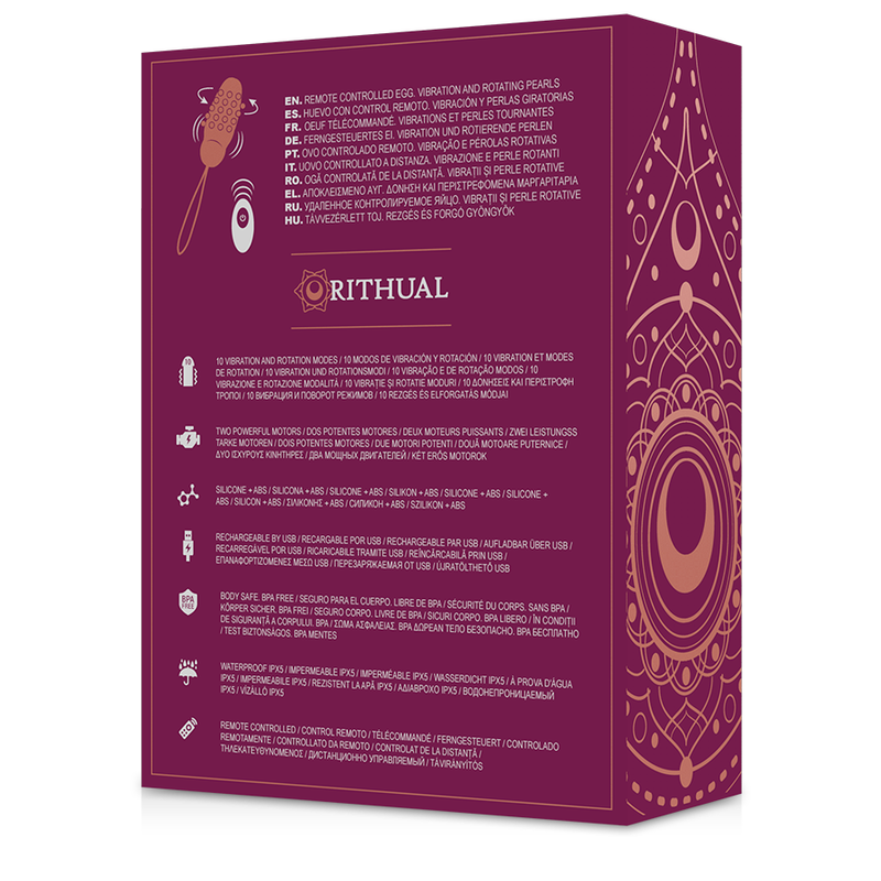 RITHUAL Sita Egg – Vibrationskugel mit rotierenden Perlen und Fernbedienung
