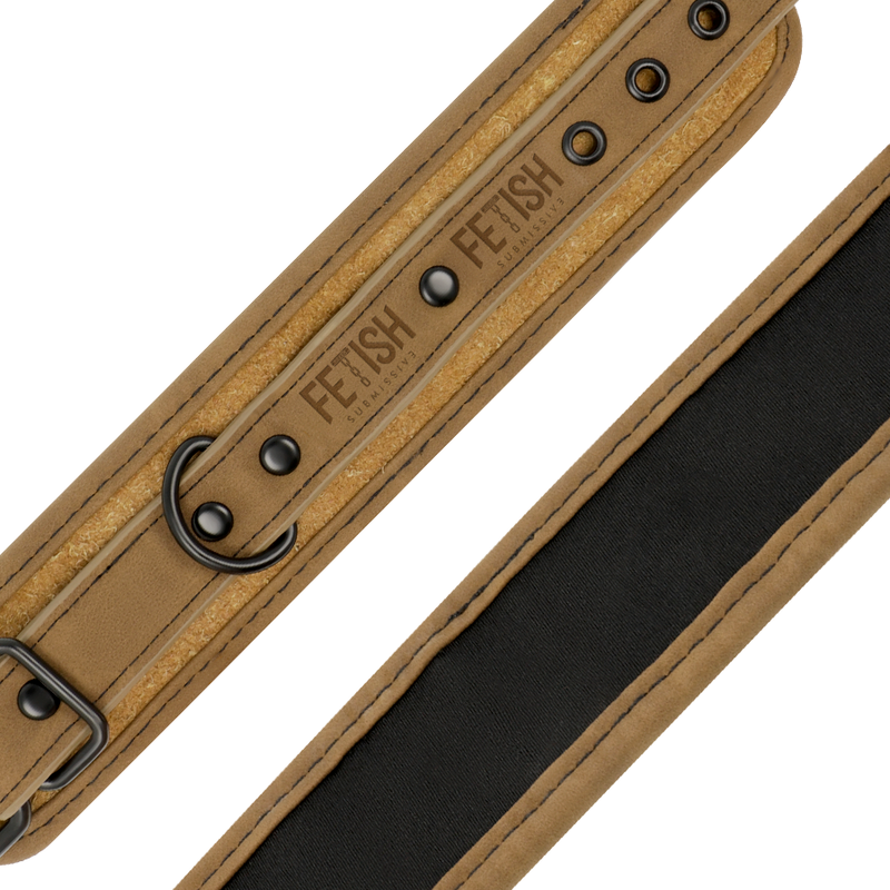 FETISH SUBMISSIVE ORIGEN – Vegan leather handcuffs with neoprene lining