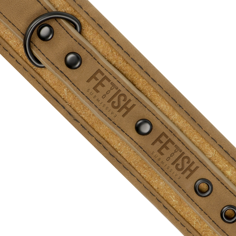 FETISH SUBMISSIVE ORIGIN – Fussmanschetten aus veganem Leder mit Neoprenfutter