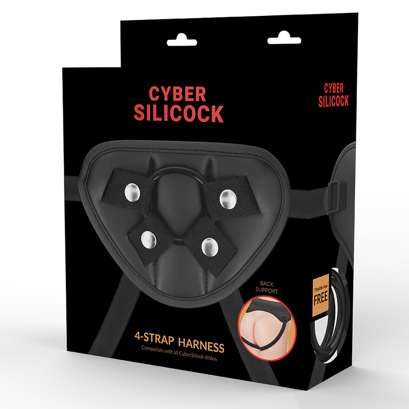 CYBER SILICOCK – STRAP-ON HARNESS WITH 3 RINGS FREE