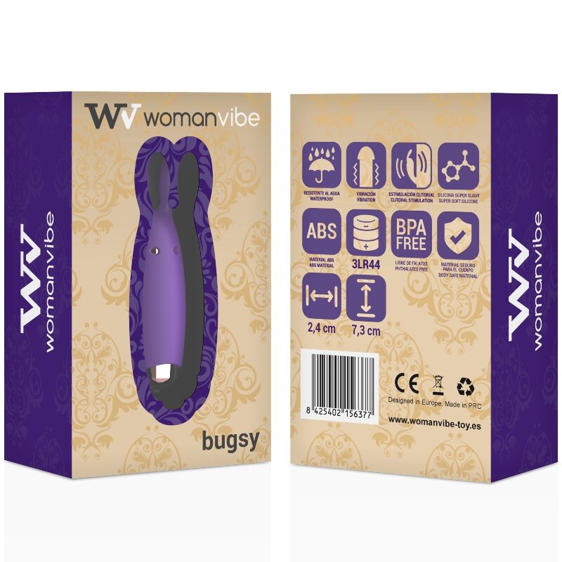 WOMANVIBE Bugsy – Silicone rabbit stimulator