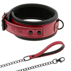 FETISH SUBMISSIVE DARK ROOM – Sklavenhalsband-Set mit Metallkette