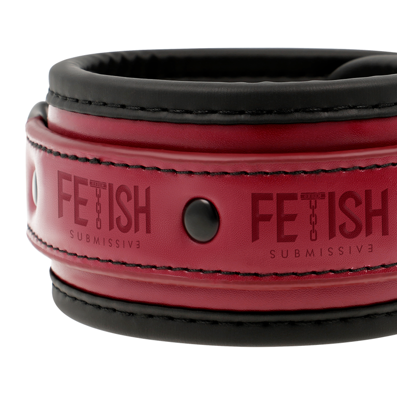 FETISH SUBMISSIVE DARK ROOM – Knöchelmanschetten aus veganem Leder mit Neoprenfutter