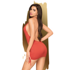 PENTHOUSE Earth Shaker – Halter-neck mini dress, red, size L/XL