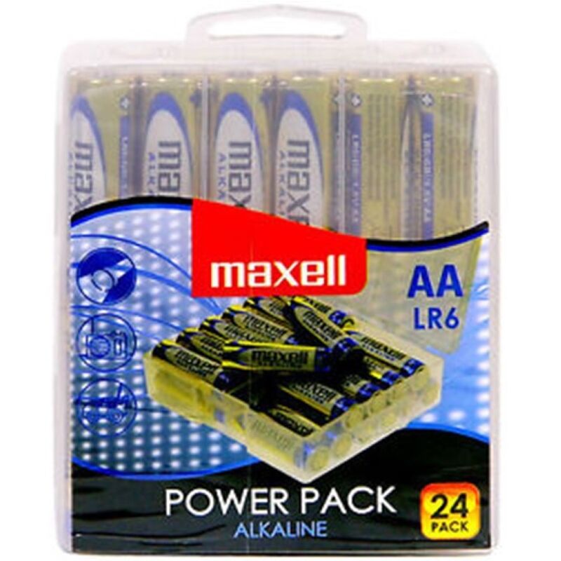 MAXELL – Pile alcaline AA LR6, lot de 24