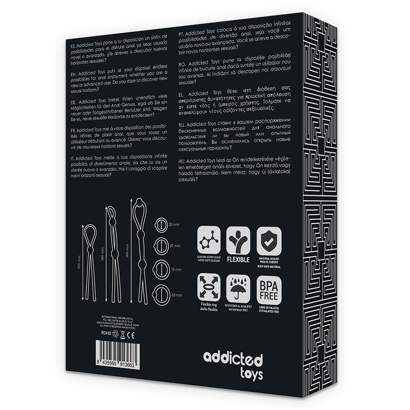 ADDICTED TOYS – Flexible silicone cock ring set 7 pieces