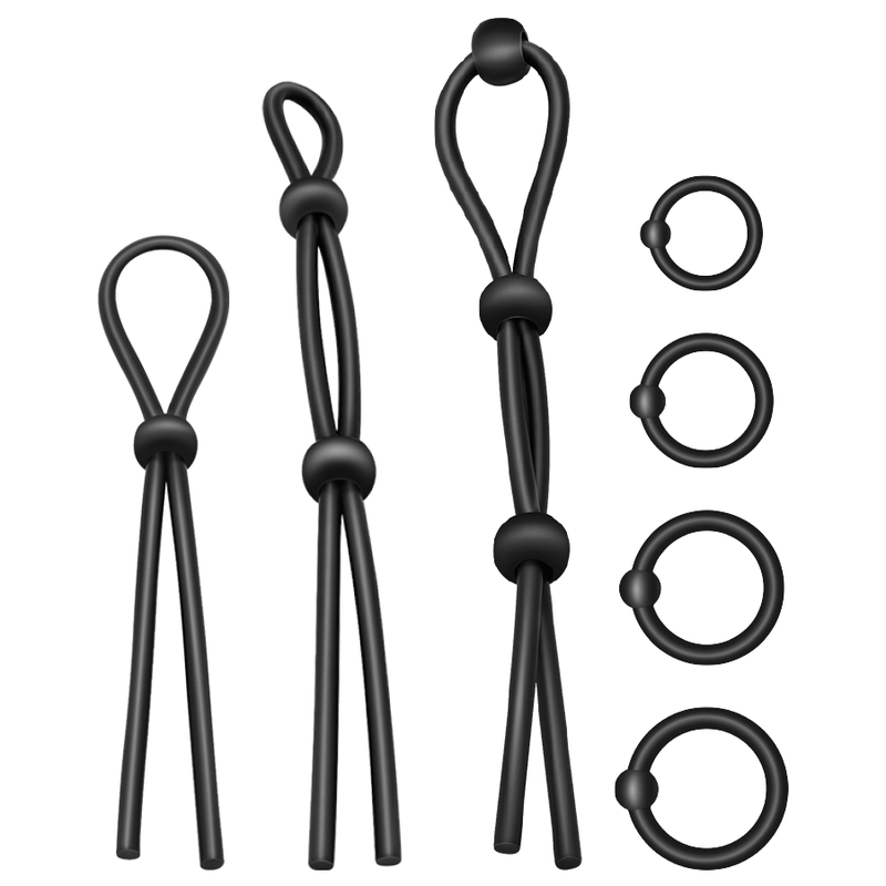ADDICTED TOYS – Flexibles Silikon-Cockring-Set, 7-teilig